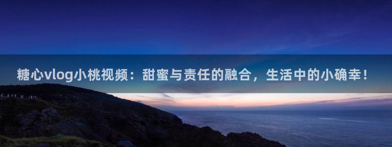 糖心官方vlog特色：糖心vlog小桃视